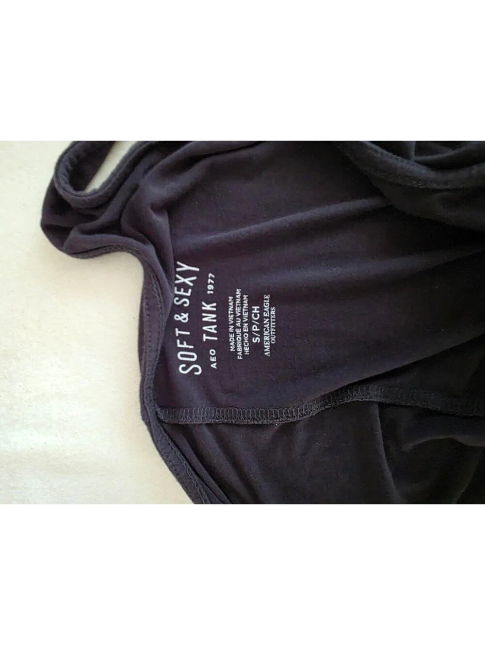 AEO Soft & Sexy Gray Crochet Lace Tank Top Women’s